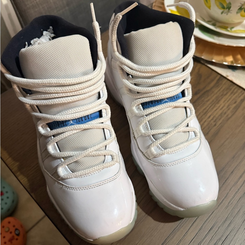 Jordan White and Blue Sneakers